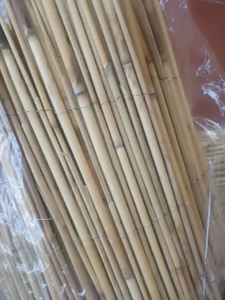 Malla ocultación cañizo bambú 3 piezas