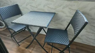 Mesa y 2 Sillas Plegables Exterior