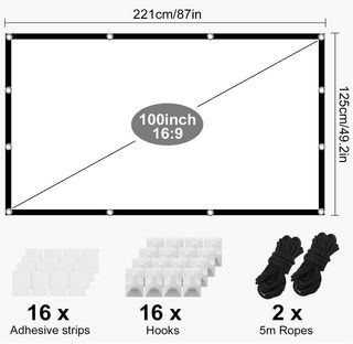 Pantalla para Proyector de 100 Pulgadas