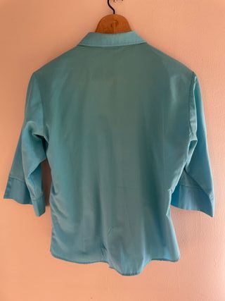 Camisa Mujer Manga 3/4 Turquesa Talla L