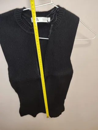 Zara Vestido Negro Sin Mangas