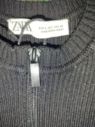 Zara Vestido Negro Sin Mangas