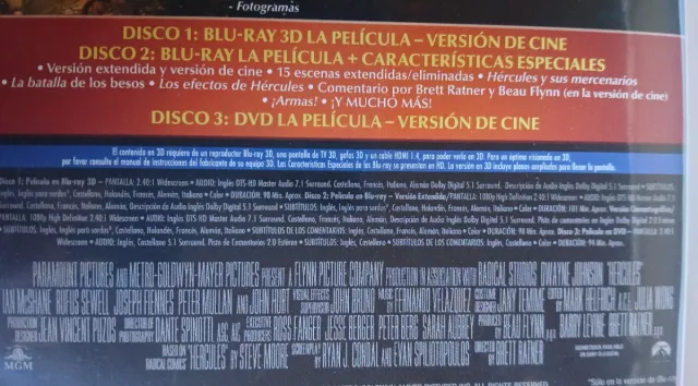 Hercules 3D Blu-ray + DVD Dwayne Johnson