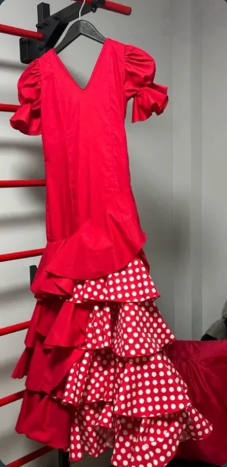 Traje Flamenca Niña Rojo