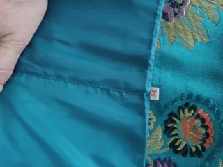 Chaleco de fallero bordado oro y turquesa