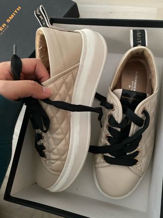 Alexander Smith London Tenis beige/blanco