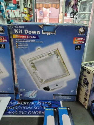 3x Downlight Cuadrado 2x18W