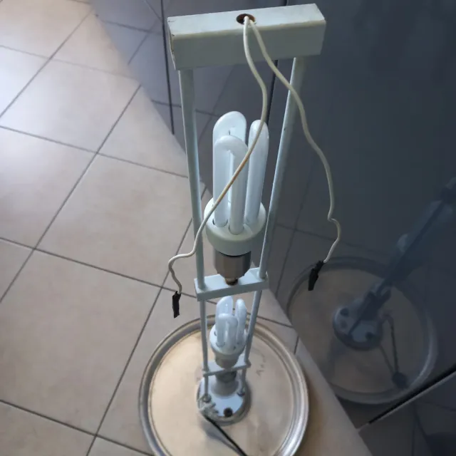 Lampada terra vintage vetro