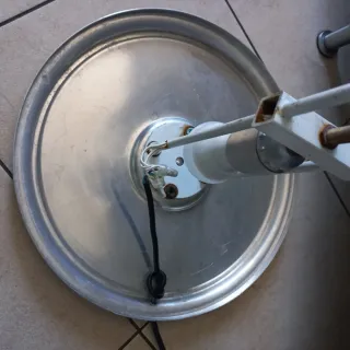 Lampada terra vintage vetro