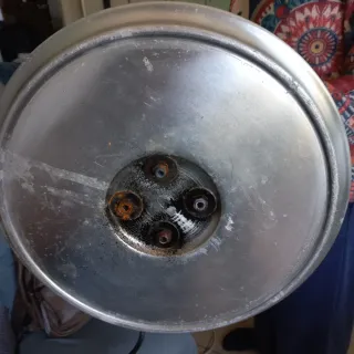 Lampada terra vintage vetro