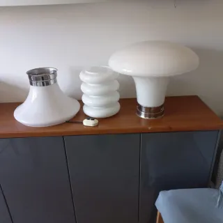 Lampada terra vintage vetro