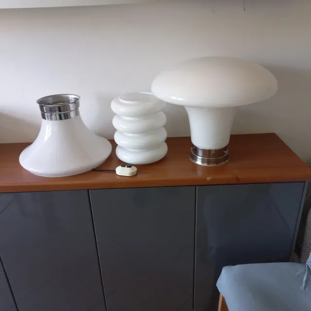 Lampada terra vintage vetro