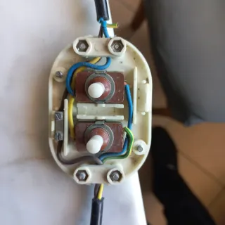 Lampada terra vintage vetro