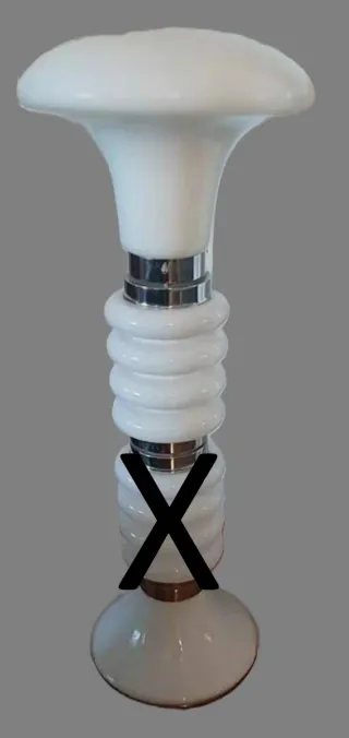 Lampada terra vintage vetro