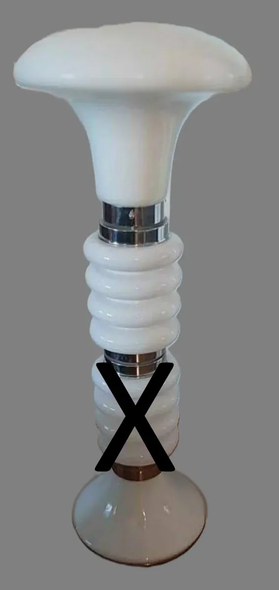 Lampada terra vintage vetro