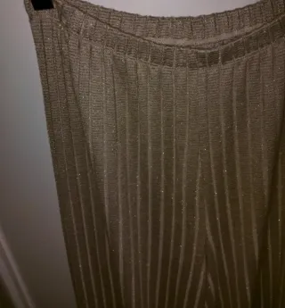 Pantalón dorado brillante talla única