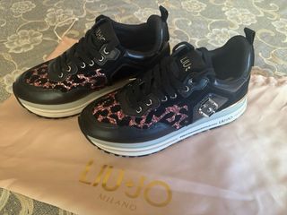 Liu Jo Sneakers Nere Leopardate Glitter