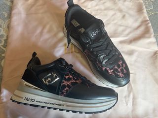 Liu Jo Sneakers Nere Leopardate Glitter