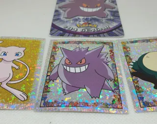 Cromos Pokémon Gengar, Mew y Snorlax