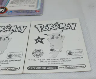 Cromos Pokémon Gengar, Mew y Snorlax