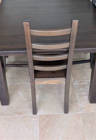 6 Sillas Comedor Madera Oscura