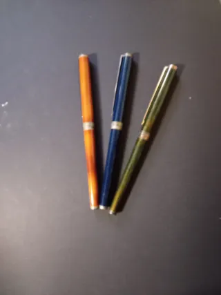 Juego 3 Bolígrafos S.T. Dupont Laca y Oro