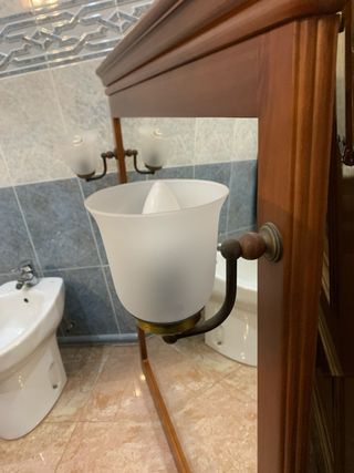 Espejo de madera para baño de madera maciza