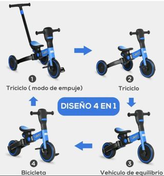 Triciclo Evolutivo Azul 18-72 Meses