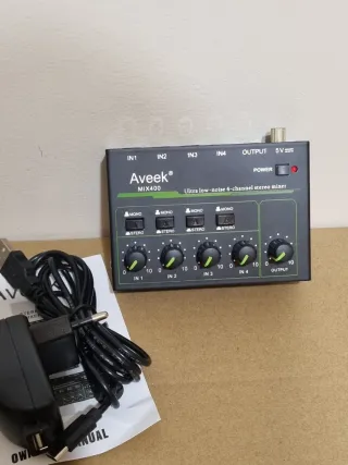 Mixer Audio Aveek MIX400 4 Canali