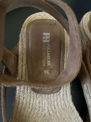 Sandalias Pull&Bear Piel Marrón Talla 36