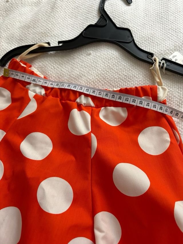 Falda flamenca niña lunares naranja