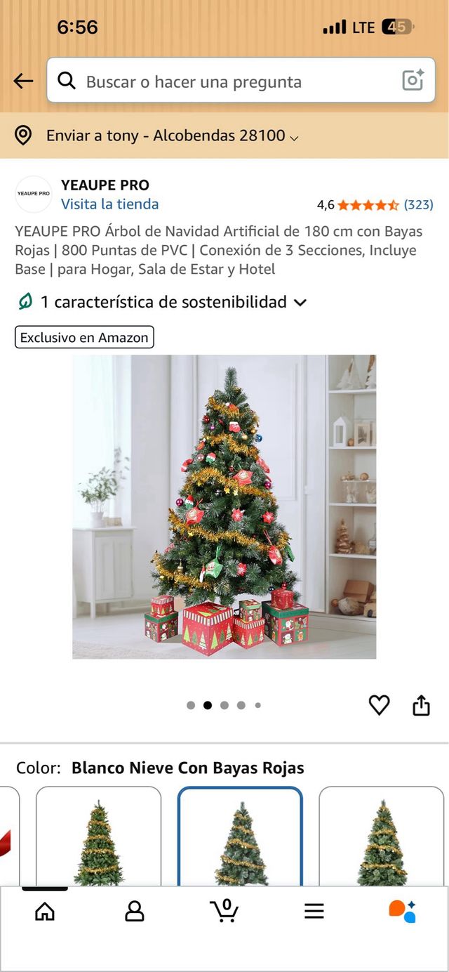 Árbol de Navidad Artificial YEAUPE PRO 180cm