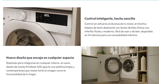 Lavadora Candy 8 kg A -20% Inverter