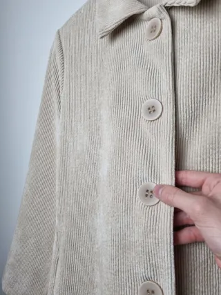 Abrigo de entretiempo de pana para mujer