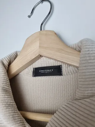 Abrigo de entretiempo de pana para mujer