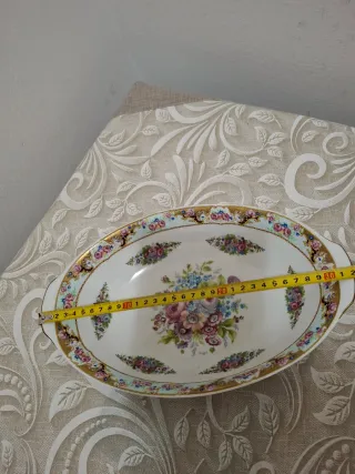 Piatto decorativo ovale Depos floreale