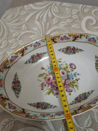 Piatto decorativo ovale Depos floreale