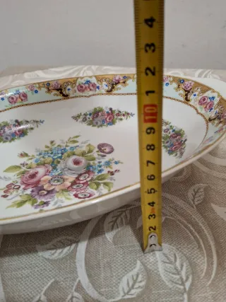 Piatto decorativo ovale Depos floreale
