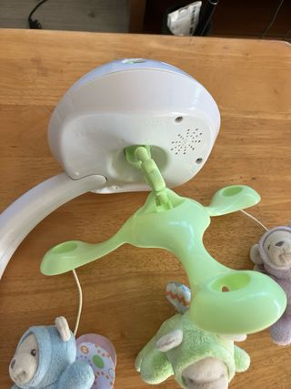 Projetor de berço com móbile de ursinhos