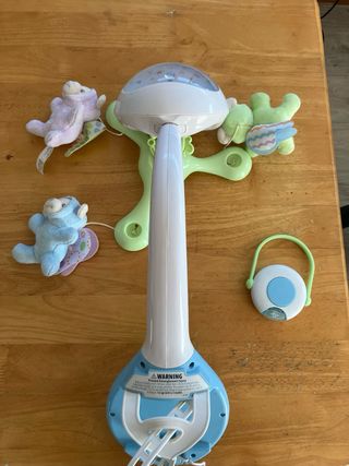 Projetor de berço com móbile de ursinhos