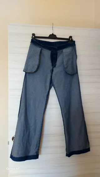 Jeans gamba larga taglia L italiana