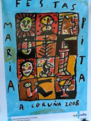 Cartel Festas Maria Pita 2008