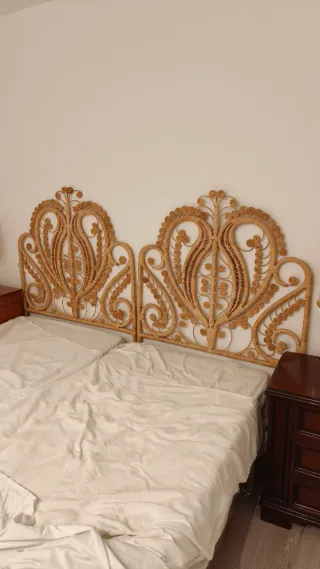 2 Cabeceros de mimbre estilo vintage