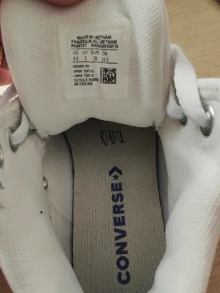 Sneakers Converse All Star Bianche Taglia 38