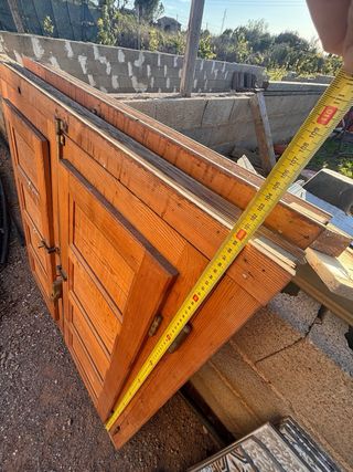 Ventana madera 1m x 1m