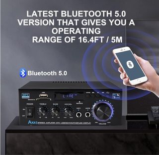 Amplificador Sonido 2.0 800w Estereo Hifi Bluetoot