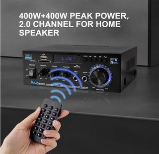 Amplificador Sonido 2.0 800w Estereo Hifi Bluetoot