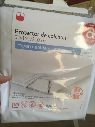 Protector Colchón Impermeable Transpirable 90x190/