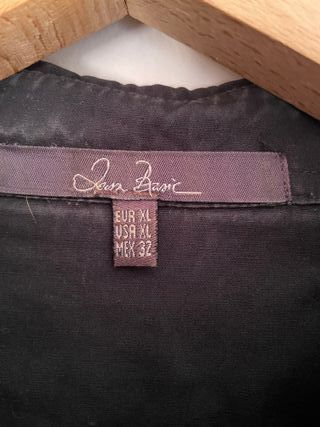 Camisa Zara Basic Negra Manga Larga XL