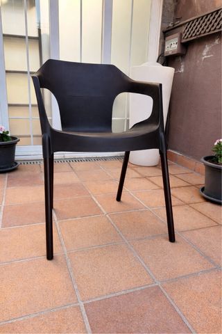 Sedie da giardino marroni, 6 unità